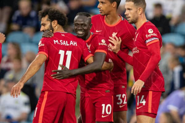 LEEDS, ENGLAND - Sunday September 12th 2021: Liverpool's Sadio Mané (2nd (Image by David Rawcliffe / Propaganda)