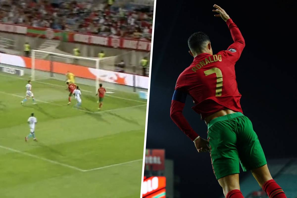 (Video) Cristiano Ronaldo heads home to complete his hat-trick for Portugal in World Cup qualifying