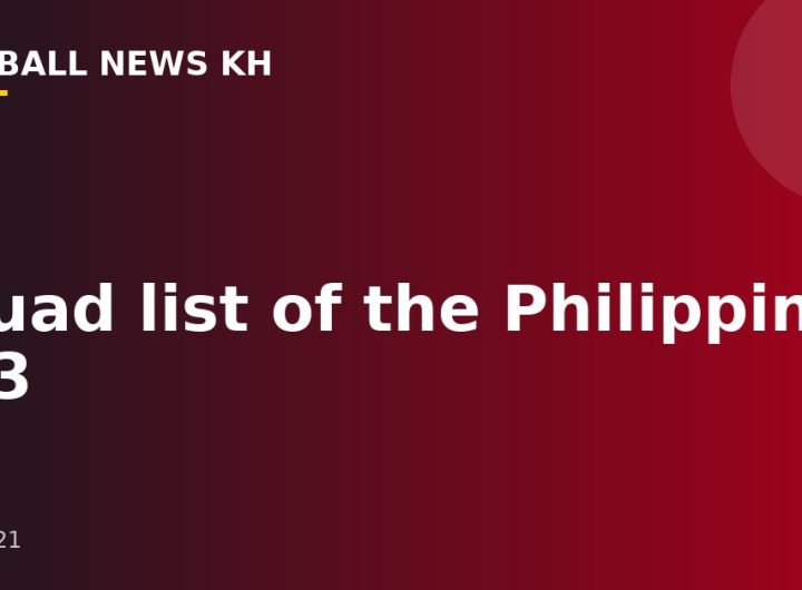 Squad list of the Philippines U23